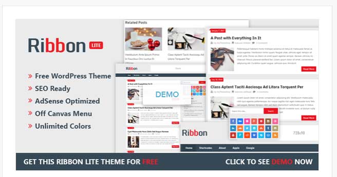 ribbon free wordpress theme